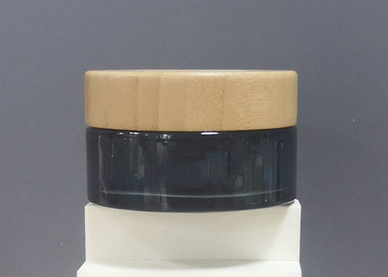 Bambuskosmetisches Glasglas-leere Körper-Butterbehälter 50ml 100ml mit Papierkasten