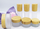 Bambuskosmetisches Glasglas-leere Körper-Butterbehälter 50ml 100ml mit Papierkasten