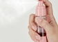 UVkosmetische luftlose Flasche des überzug-100ML transparent mit rosa Spray-Pumpe